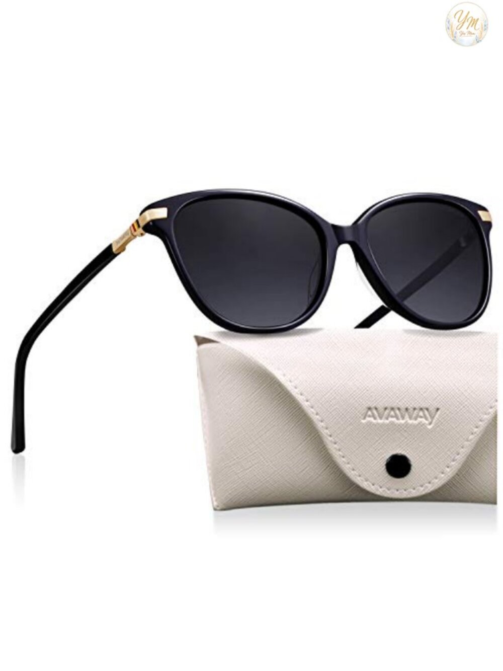 Vintage Cat Eye Polarized Sunglasses with Anti-Reflective Acetate Frame